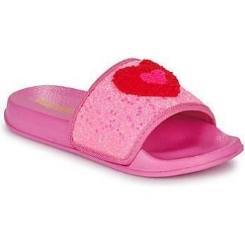 Chanclas Agatha Ruiz de la Prada fucsia con corazón y glitter