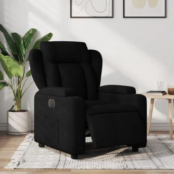 Sillón eléctrico reclinable negro en tela Vidaxl