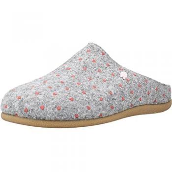 Zapatillas de casa para mujer tipo babucha con plantilla extraíble - Gris, 41 EU