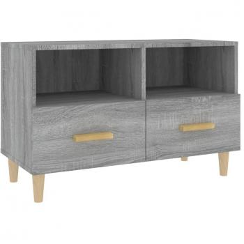Mueble de TV madera contrachapada gris Sonoma 80x36x50 cm