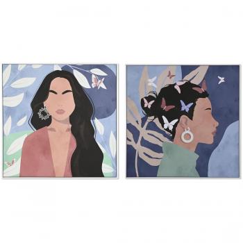 Cuadro Decorativo Mujer Escandinavo en Set de 2 Unidades - Bixoto.com