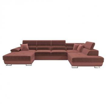 Sofá rinconero Comfivo 241, con función de descanso y caja de ropa de cama, dimensiones 345 x 202 x 71 cm