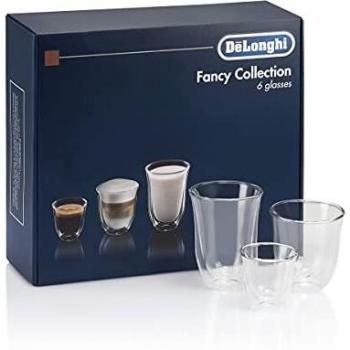 Set de 6 Vasos Térmicos de Doble Pared DeLonghi Fancy Collection (2 Espresso, 2 Cappuccino, 2 Latte Macchiato) DLSC302