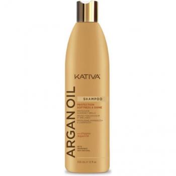 Kativa Argan Oil Shampoo Protection 250mL - Nourishing shampoo with argan oil for hair protection, enriched with vitamins, suitable for all hair types, sulfate-free formula, promotes hydration and shine