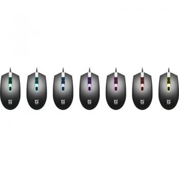 Ratón Defender Dot MB-986 Óptico 7 Colores 1000DPI 4P