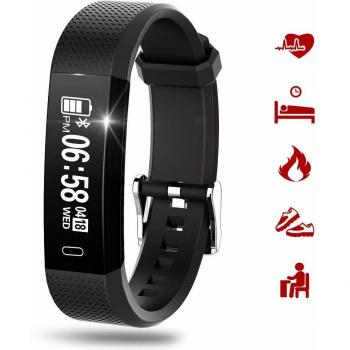 RIVERSONG Pulsera de Actividad Inteligente,Pulsómetro Rastreador Reloj del perseguidor con el Monitor del sueño, Contador del Paso, Contador de la caloría, para Las Mujeres y los Hombres niños