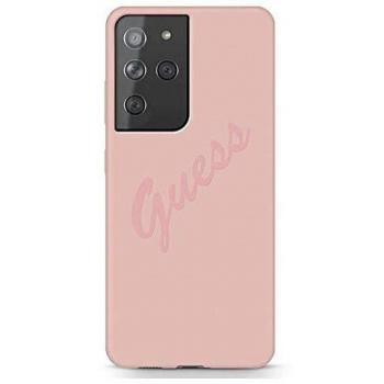 Funda Guess Vintage de Silicona Rosa para Samsung Galaxy S21 Ultra
