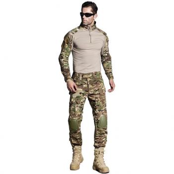 CedarAct uniforme militar G3 Multicamo Airsoft camisa con codo y Airsoft pantalones con rodillera