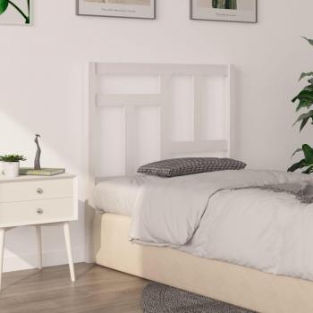 Cabecero de cama blanco 80,5x4x100 cm madera maciza de pino