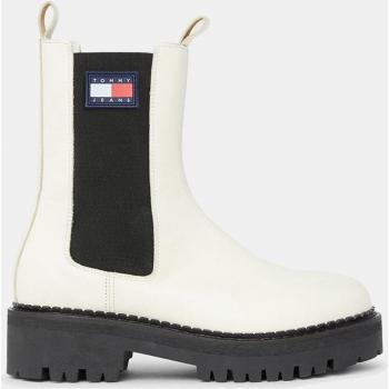 Tommy Jeans Women's Chelsea Boots - Beige - Size 37 - Leather