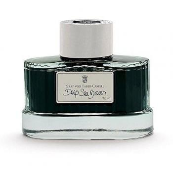 Tintero de 75ml para plumas con convertidor Graf von Faber-Castell Verde Océano