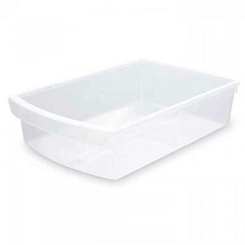 Acan Tradineur - Bandeja para frigorífico transparente, 7,5 litros, medidas 38 x 25 x 9,5 cm, fabricada en plástico reutilizable para almacenamiento y clasificación de alimentos (fruta y verdura