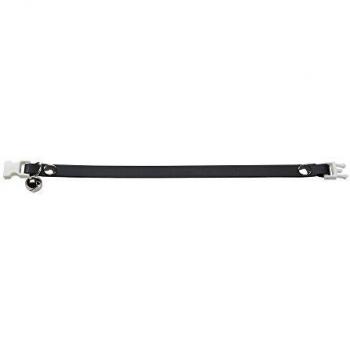 Feplast Collar de Goma Técnica para Gatos Ergoflex Cat C12/28, Hipoalergénico y Atóxico, Lavable, Dotado con Cascabel, A: 28 Cm-B: 12 Mm Negro, 28 cm x 12 mm