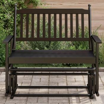 Banco deslizante de madera maciza de álamo negro 118x70x104,5 cm
