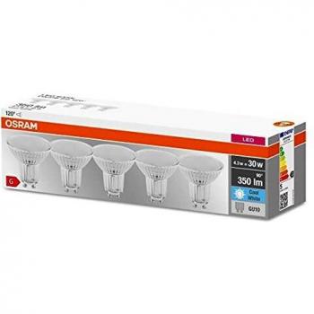 OSRAM Reflector LED GU10 4,3W 350lm 4000K Pack de 5