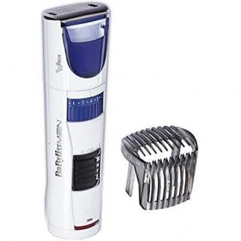 BaByliss - Recortador de barba T810E - Barbero con tecnología W-Tech, cuchillas de 35mm autolubricantes, recogedor de pelo y 60 min de autonomía.
