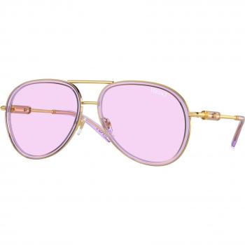 Versace VE2260 10021A Unisex Pilot Sunglasses in Lilla, Gold Frame, Size 60