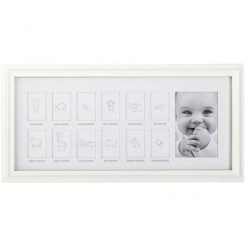 C.R. Gibson First Year Timeline Photo Frame, White