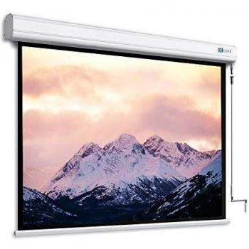 DELUXX Profesional Classic, pantalla con manivela - Blanco mate Vision 150 x 113 cm