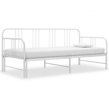 Sofá cama marco extraíble de metal blanco 90x200 cm