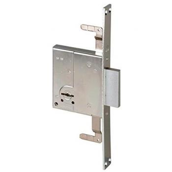 Cerradura metálica embutida CISA 57226 con acabado en zinc, dimensiones de 25 mm de grosor y 60 mm de altura