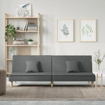 vidaXL Dark Grey Fabric Sofa Bed with Convertible Design
