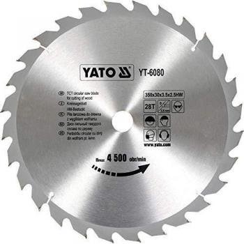 Yato YT-6080 - Sierra circular con carburo 350 x 28 x 30 mm
