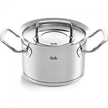Fissler Olla Original Profi Collection 16 cm - Olla de acero inoxidable, fondo difusor para una distribución uniforme del calor, apta para todo tipo de cocinas (incluyendo inducción), tapa de vidrio templado, asas