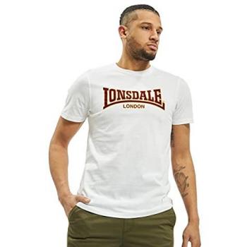 Camiseta de manga corta Lonsdale Classic Slimfit, color blanco, talla M, para hombre