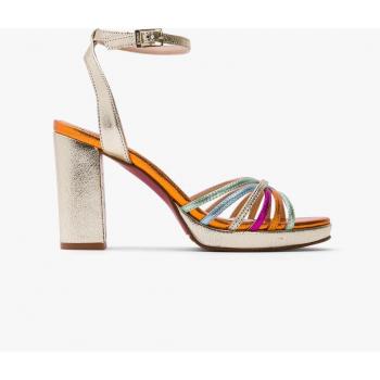 Sandalias de tacón de mujer multicolor de material sintético 107373-501-0999