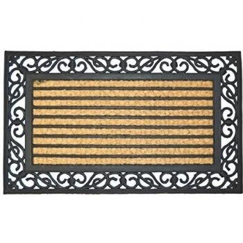 MAURER 5291035 Felpudo Fibra Coco y Goma Rayas 45x75 cm, Multicolor, 45 x 75 cm