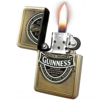 Wind Proof Oil Lighter with Gold Colour Casing - Guinness Ireland Collection