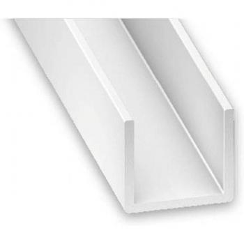 Perfil en 'U' PVC Blanco 12x10x1m-2.0m