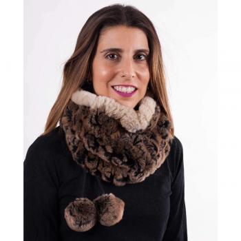 Cuello Gorro Rex Sofisticado y Acogedor en Pelo Natural de Rex - Transformable en Elegante Gorro