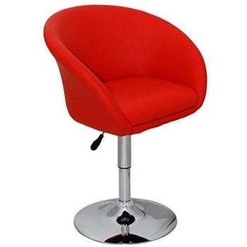 vidaXL Taburete Cuero Rojo Comedor Cocina Mecanismo de Elevación Respaldo