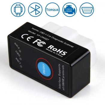 INTEY OBD2 - Dispositivo de diagnóstico OBD y Adaptador Bluetooth OBD-2, Compatible con vehículos de Gasolina con protocolos OBD 2 a Partir de 2001