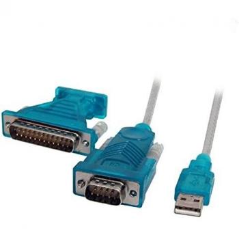 Convertidor USB 2.0 a RS232 Activo con Chip FTDI-232RL, Longitud 1.8m, Conector USB A Macho y DB9 Macho