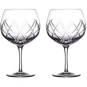 Waterford Gin Journeys Olann Balloon Glass, Set of 2 - Crystal balloon glasses, 550 milliliters capacity, clear color