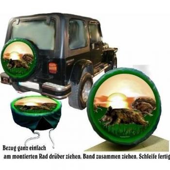 Funda para rueda de repuesto protectora Wild Diseño Keiler Treibjagd Caza-Fans para su Jeep
