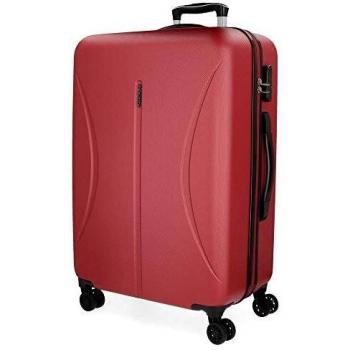 Roll Road Camboya Maleta grande Rojo 57x80x29 cms Rígida ABS Cierre combinación 108L 4,6Kgs 4 Ruedas Dobles