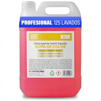 Detergente Líquido para Ropa de Color Hostelpak 5L - 125 Lavados, Jabón para Lavadora, Lavandería Profesional