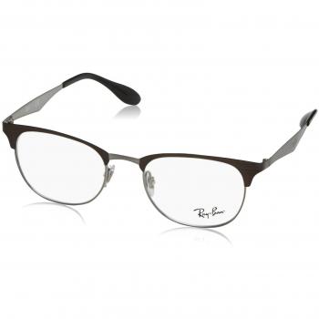 Ray-Ban 0Rx6346, Monturas de Gafas Unisex-Adulto, Top Brushed Dark Brown On Gunm, 50
