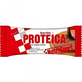Barritas Proteicas de NUTRISPORT - Snack saludable para aumentar masa muscular y energía, con vitaminas E, B6 y biotina