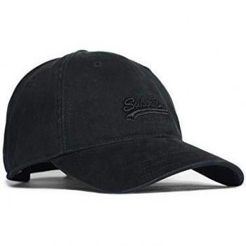Superdry Hombre Gorra de Sarga Orange Label Negro 1SIZE