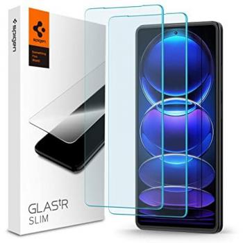 Protector de Pantalla de Vidrio Templado Spigen Glas.TR Slim para Xiaomi Redmi Note 12 Pro 5G / 12 Pro+ Plus 5G - Pack de 2 unidades