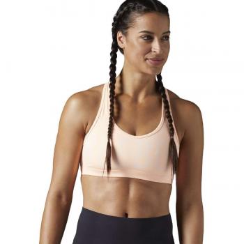Reebok Hero Racer Sujetador Deportivo, Mujer, Naranja