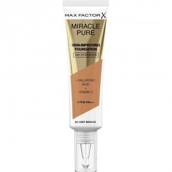 Max Factor Miracle Pure Skin-Improving Foundation SPF 30 - Shade 82 Deep Bronze, 30 ml