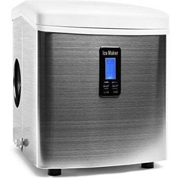 Klarstein Mr.Silver-Frost - Máquina para hacer hielo, color plateado