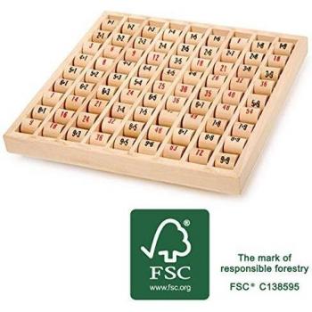 Juego de madera tabla de multiplicar con autocontrol - Small Foot