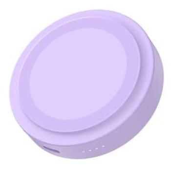Powerbank Inalámbrico Celly MAGPB3000 - 5W, 3000 mAh, Color Violeta, Compatible con MagSafe